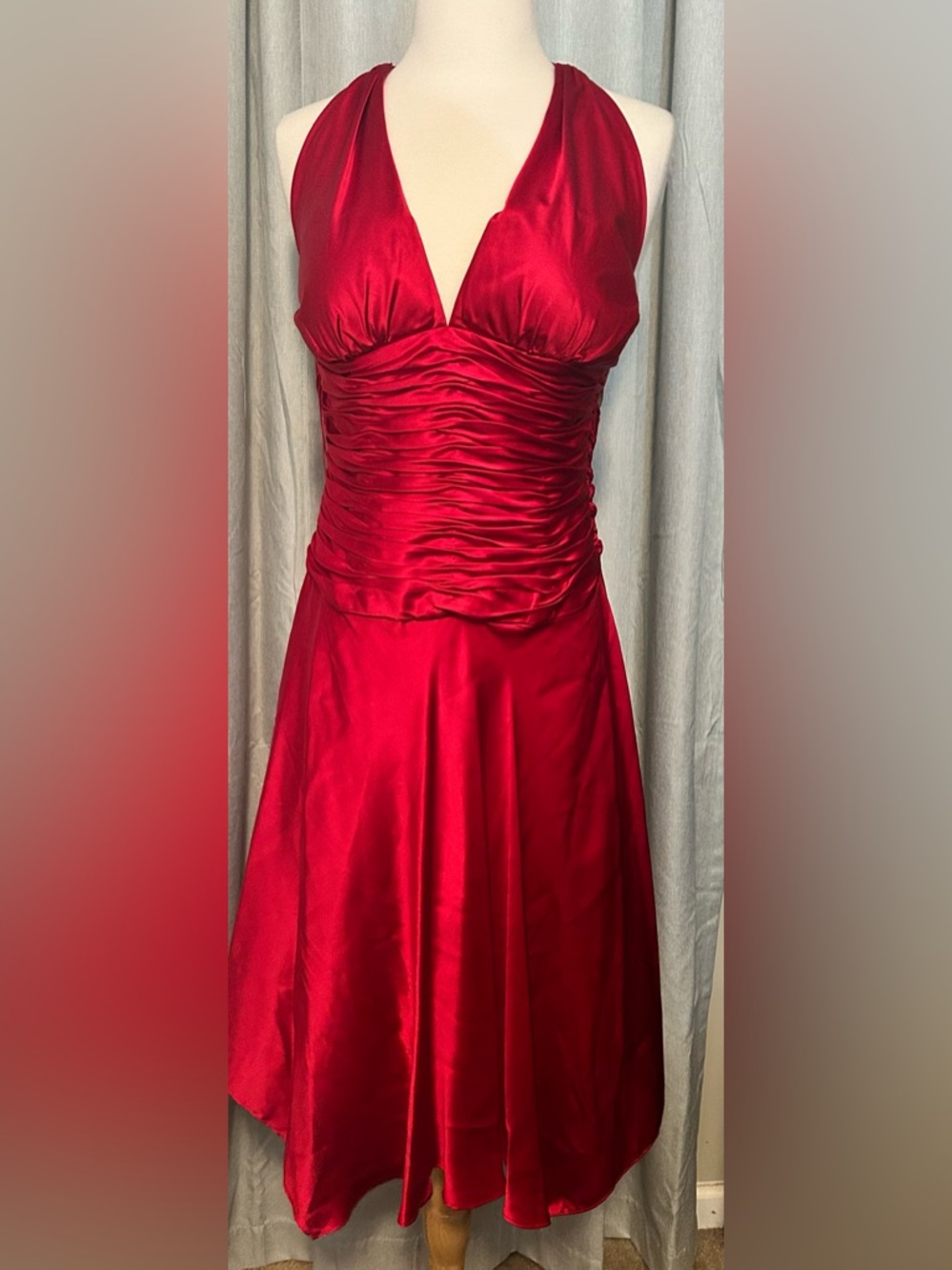 Cache  Red Halter Dress 100% silk
